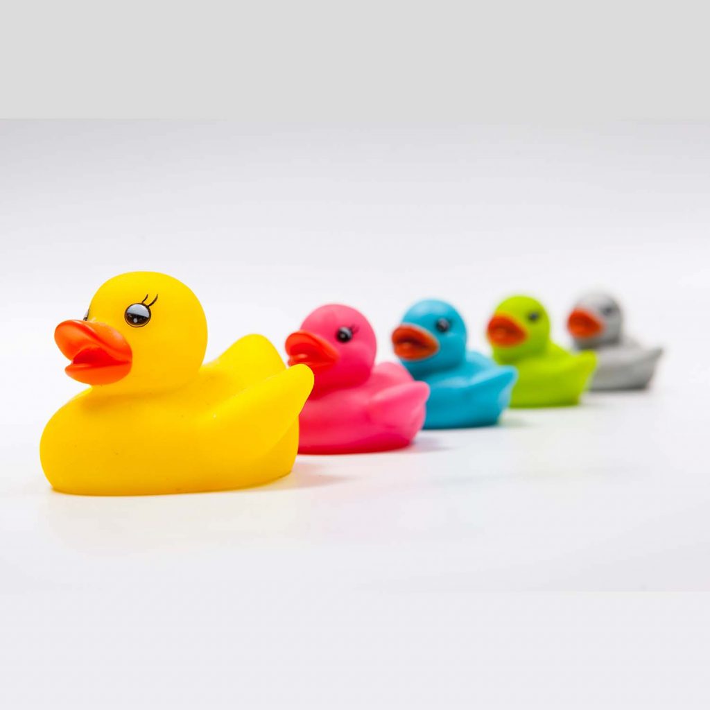 Rubber ducks in a row