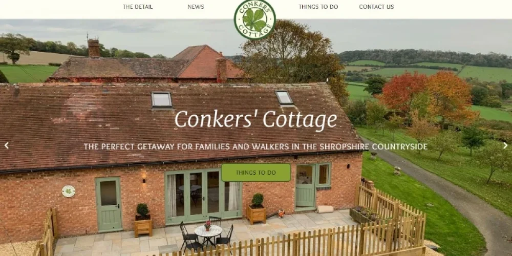 Holiday let website Conkers Cottage_Shropshire