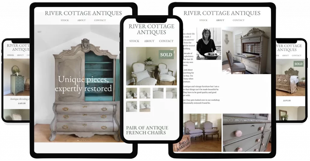 catalogue website for furniture restorer Shropshire