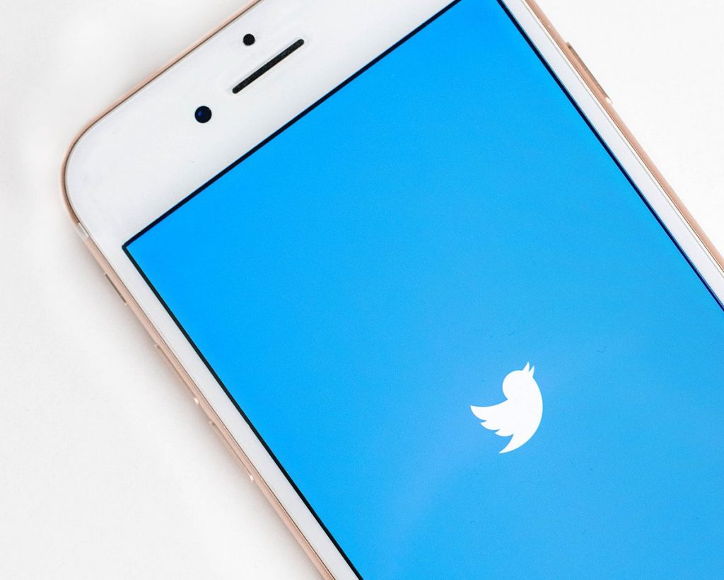 Twitter symbol on an iPhone